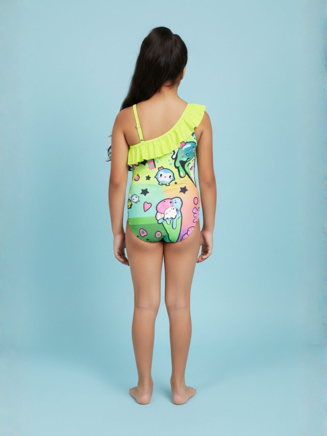 Graffiti Glam Girls Swimsuit - 2 - 4 Years Kids Swimwear