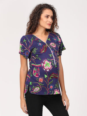 Grape Vine Maternity and Nursing Top - MAT-IMPLF-S