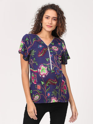 Grape Vine Maternity and Nursing Top - MAT-IMPLF-S