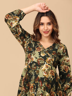 Grassy Gal Maternity and Nursing Maxi Dress - DRS - SK - GRSGL - S