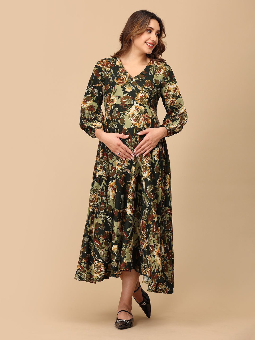 Grassy Gal Maternity and Nursing Maxi Dress - DRS - SK - GRSGL - S