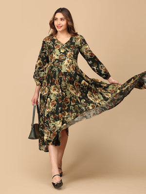 Grassy Gal Maternity and Nursing Maxi Dress - DRS - SK - GRSGL - S