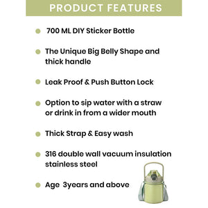 Green Bento Box & Belly Water Bottle Combo Rakhi Gift Set for Brother - Little Surprise BoxGreen Bento Box & Belly Water Bottle Combo Rakhi Gift Set for Brother