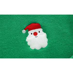 Green Cardigan Sweater Santa Monogram High Neck - 4 - 5 Years Winter Wear