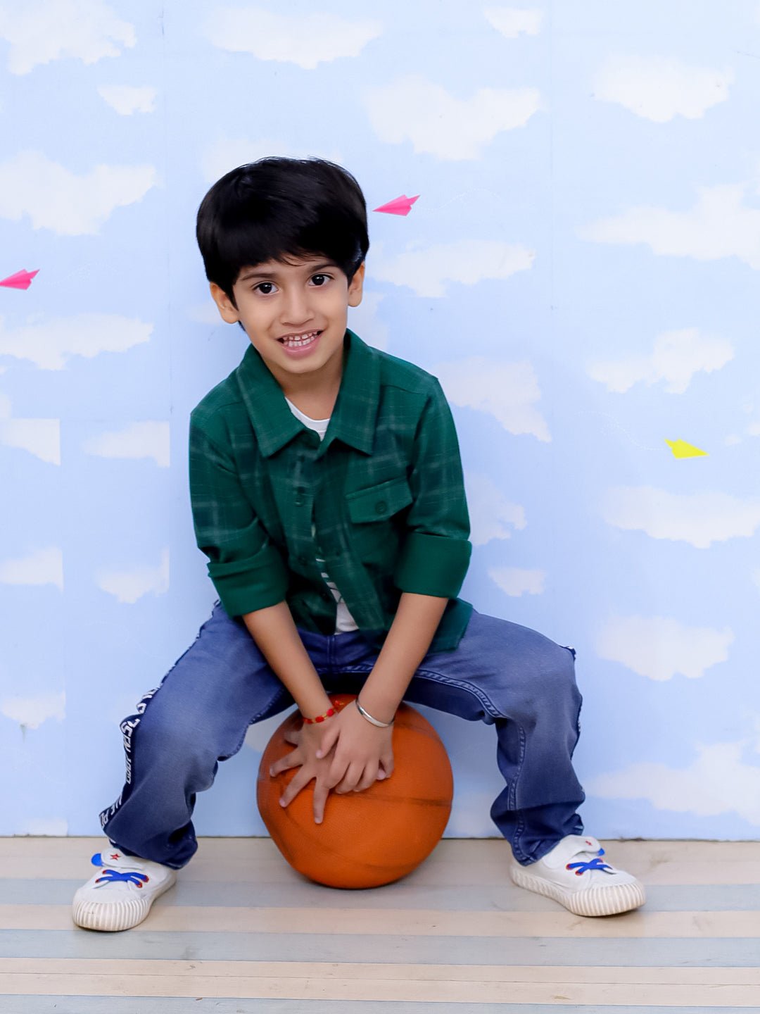 Green Flannel Plaid Kids Shirt - KWW - PB - GRNFLN - 0 - 6