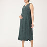 Green Mélange Tunic Maternity and Nursing Dress - DRS-GNMLT-S