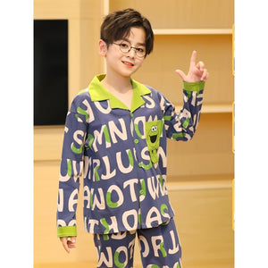 Green Monster print soft Cotton Kids Nightsuit - 3 - 4 Years Nightsuits