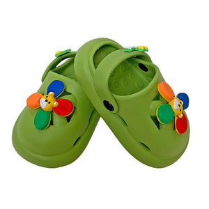 Green Pinwheel Slip on Clogs, Summer/Monsoon all season Footwear for Toddlers & Kids - Little Surprise BoxGreen Pinwheel Slip on Clogs, Summer/Monsoon all season Footwear for Toddlers & Kids