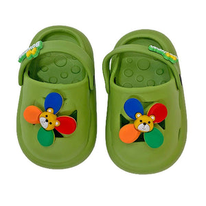Green Pinwheel Slip on Clogs, Summer/Monsoon all season Footwear for Toddlers & Kids - Little Surprise BoxGreen Pinwheel Slip on Clogs, Summer/Monsoon all season Footwear for Toddlers & Kids