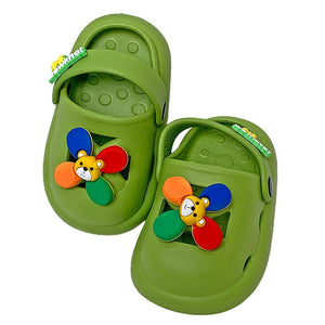 Green Pinwheel Slip on Clogs, Summer/Monsoon all season Footwear for Toddlers & Kids - Little Surprise BoxGreen Pinwheel Slip on Clogs, Summer/Monsoon all season Footwear for Toddlers & Kids