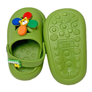Green Pinwheel Slip on Clogs, Summer/Monsoon all season Footwear for Toddlers & Kids - Little Surprise BoxGreen Pinwheel Slip on Clogs, Summer/Monsoon all season Footwear for Toddlers & Kids