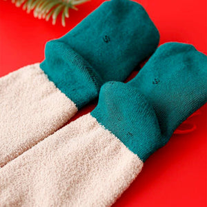 Green Reindeer & Bell Christmas Themed Ankle Length Socks For Kids - 0 - 6 Months Christmas