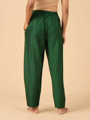 Green Silk Maternity Pants - Green Maternity Bottoms