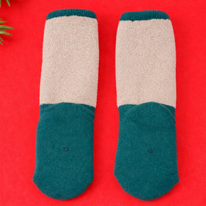 Green Snowman & Tree Christmas Themed Ankle Length Socks For Kids - 0 - 6 Months Christmas