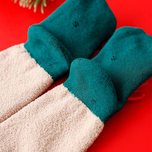 Green Snowman & Tree Christmas Themed Ankle Length Socks For Kids - 0 - 6 Months Christmas