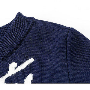 Green Tie Reindeer Knitted Christmas cardigan Sweater for Kids, Navy - 3 - 4 Years Winter Wear