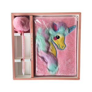 Green Unicorn A5 Page Pink Notebook - Back To School