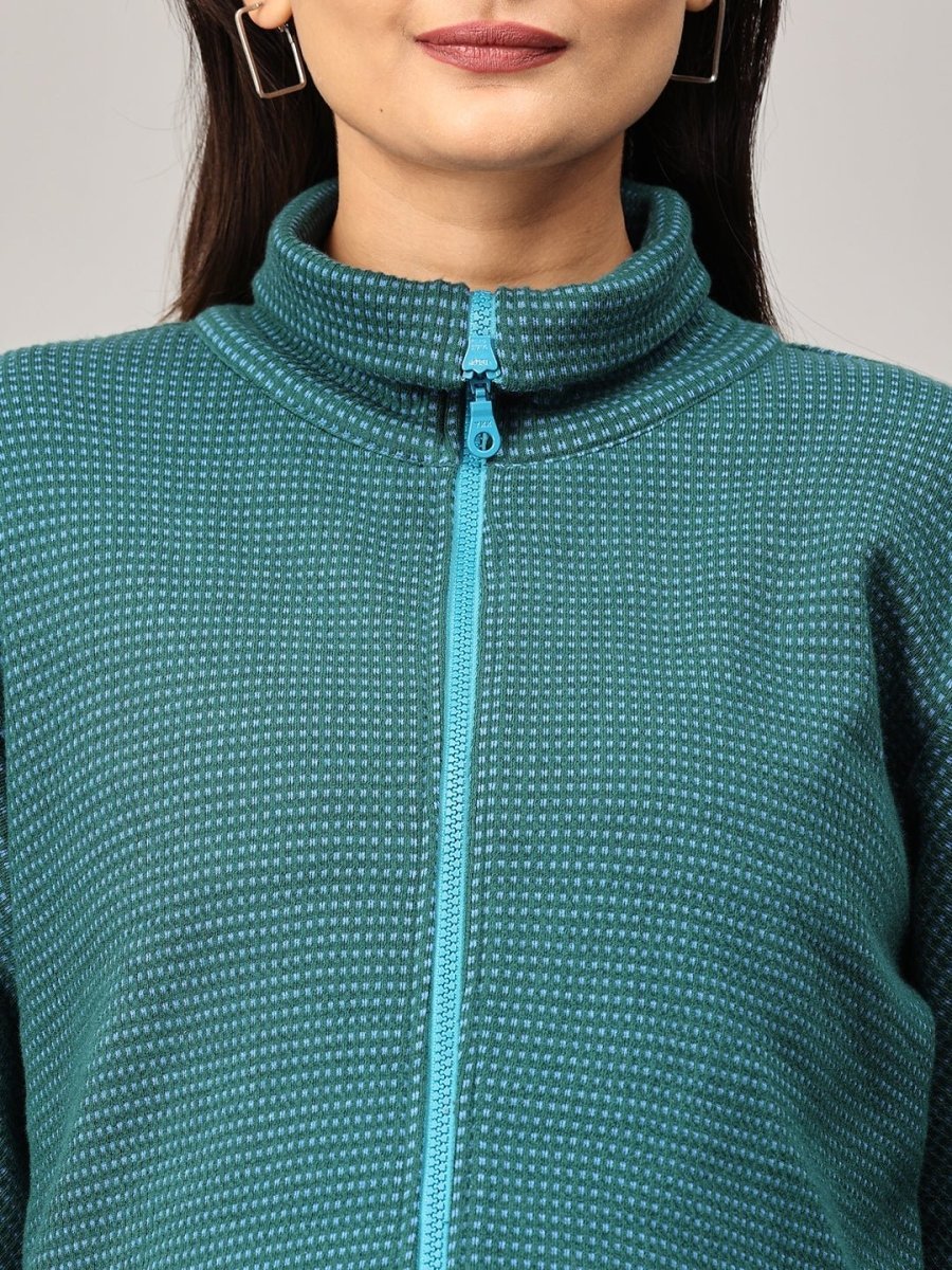 Green Virtue Maternity and Nursing Bomber Jacket Co- Ord Set - MWW-SD-GRNJ-S