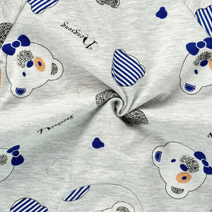 Grey Bear Face Print Romper Unisex Kids Wear - 0 - 9 months Kids Clothing