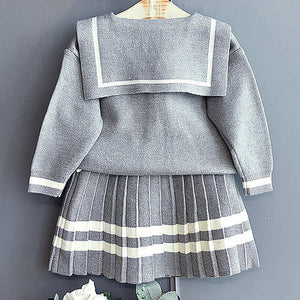 Grey Crest 2 pcs, Skirt and Top Winterwear for Girls. - 3 - 4 Years Kids Clothing
