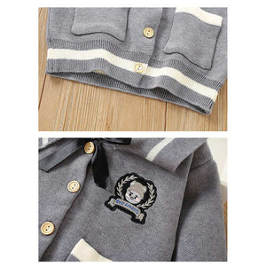 Grey Crest 2 pcs, Skirt and Top Winterwear for Girls. - 3 - 4 Years Kids Clothing