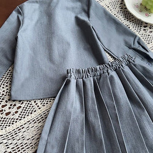 Grey Dragonfly 3pcs, Skirt and Top Winterwear for Girls. - 3 - 4 Years Kids Clothing