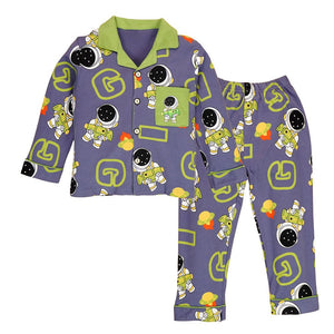 Grey & Green Astro soft Cotton Kids Nightsuit - 4 - 5 Years Nightsuits