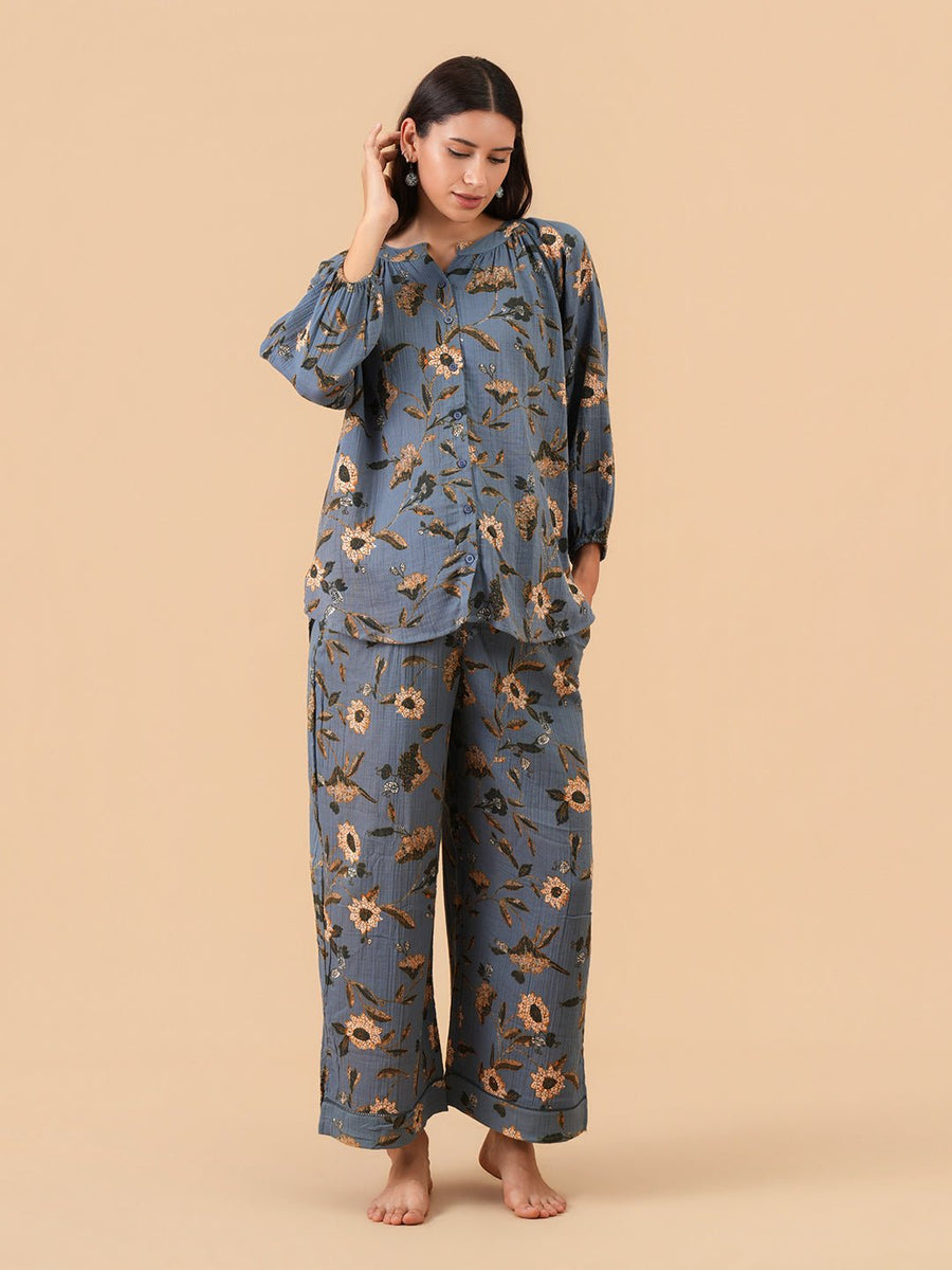 Grey Grove Maternity and Nursing Nightwear Set