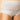 Close up of Model wearing grey coloured over the belly support panties from the mom store showing adjustible bands