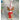 Grey & Red Deer on Snow Sledge christmas Home Décoration - 