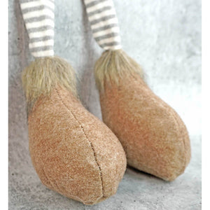 Grey Sitting Long Legs Reindeer with Ski Boards Christmas décor - Christmas
