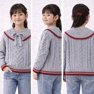 Grey Sweater with Red Border, Winter Cardigan Sweater for Kids - 2 - 3 Years Winter Wear