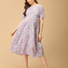 Grey - t Blooms Maternity and Nursing Dress - DRS - SK - GRBTM - S