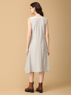 Grey - t Vibes Maternity and Nursing Sleeveless Winter Dress - DRS - SD - GRIVB - S