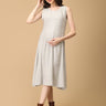 Grey - t Vibes Maternity and Nursing Sleeveless Winter Dress - DRS - SD - GRIVB - S
