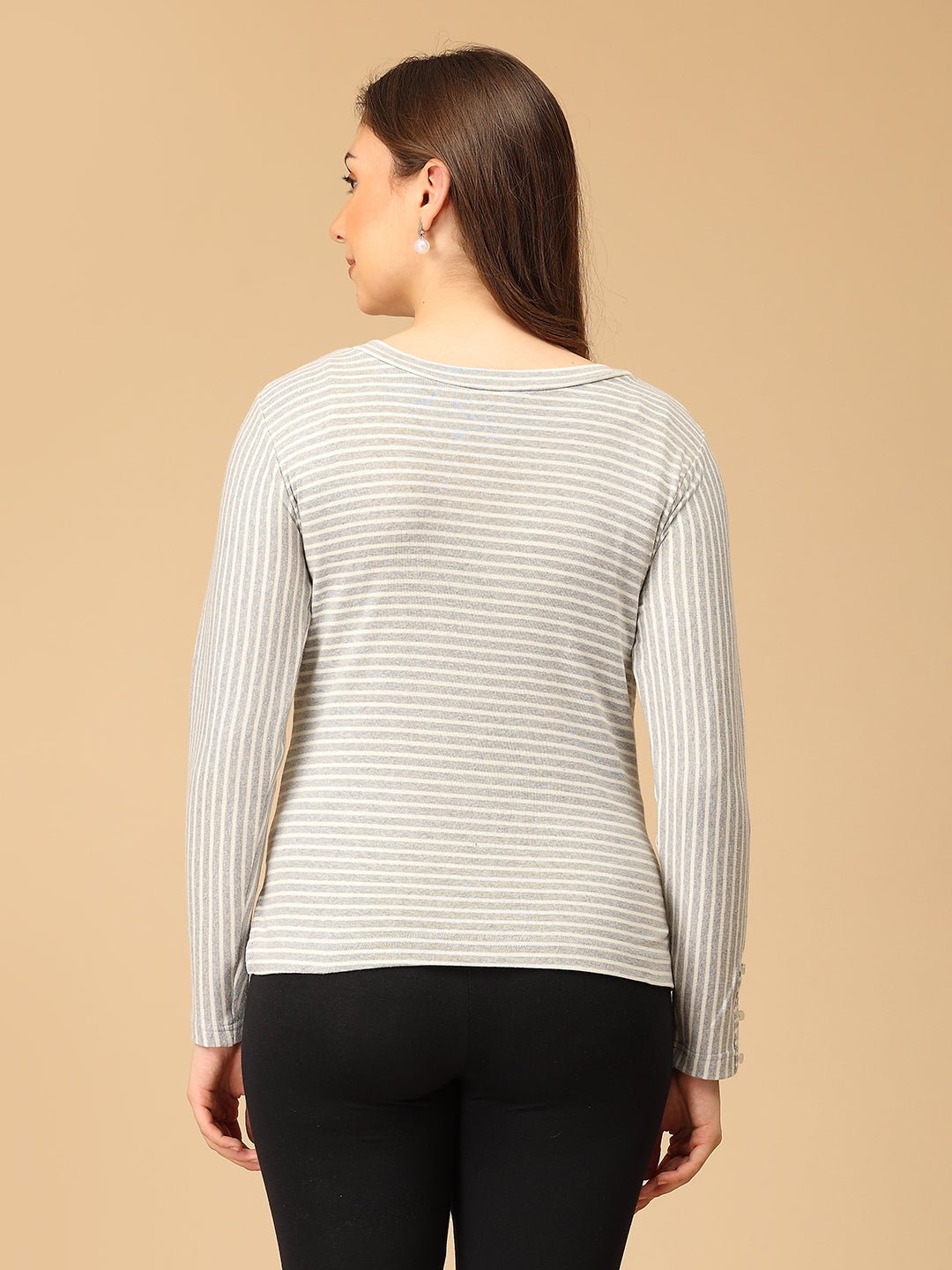 Grey - tful Lines Maternity and Nursing Winter Top - MAT - SD - GILN - S