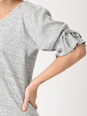 Grey Waffle Maternity Dress with Nursing - DRS-GRYWF-S
