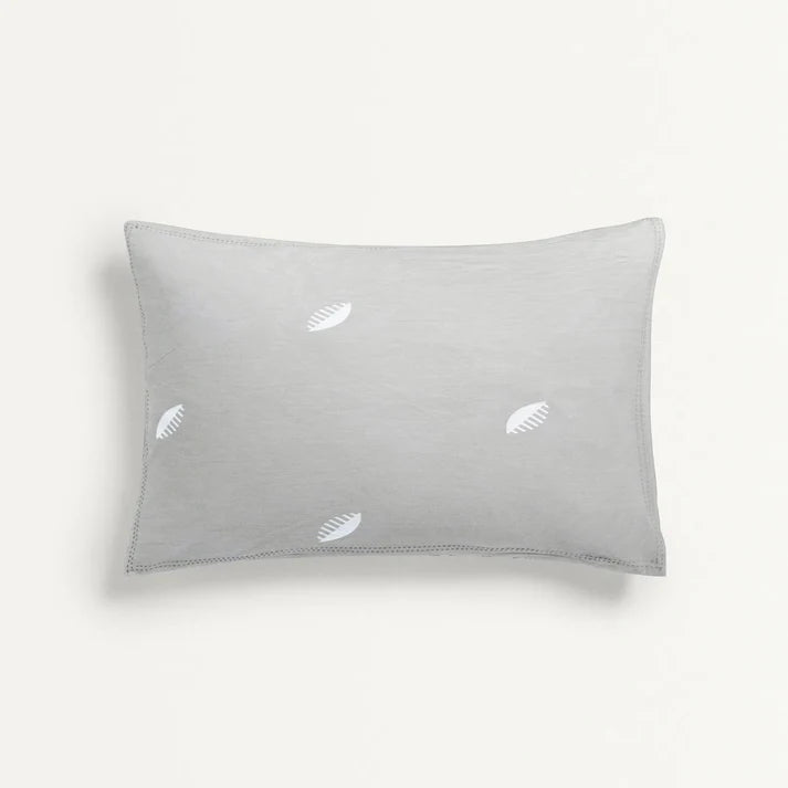 The Baby Atelier 100% Organic Baby Pillow Cover without fillers Grey Comb