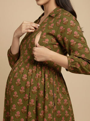 Grin & Green It Maternity and Nursing Dress - S Maternity Casual Dress