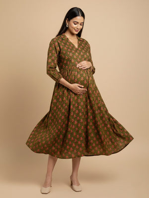 Grin & Green It Maternity and Nursing Dress - S Maternity Casual Dress