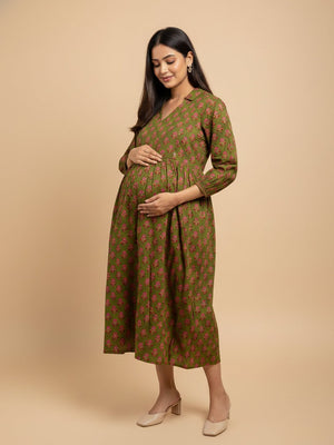 Grin & Green It Maternity and Nursing Dress - S Maternity Casual Dress