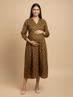 Grin & Green It Maternity and Nursing Dress - S Maternity Casual Dress