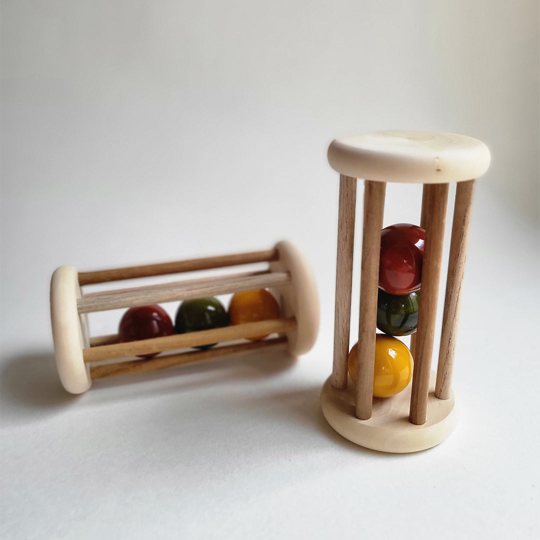 Gulab Tribe Handcrafted Wooden Rolling Rattle