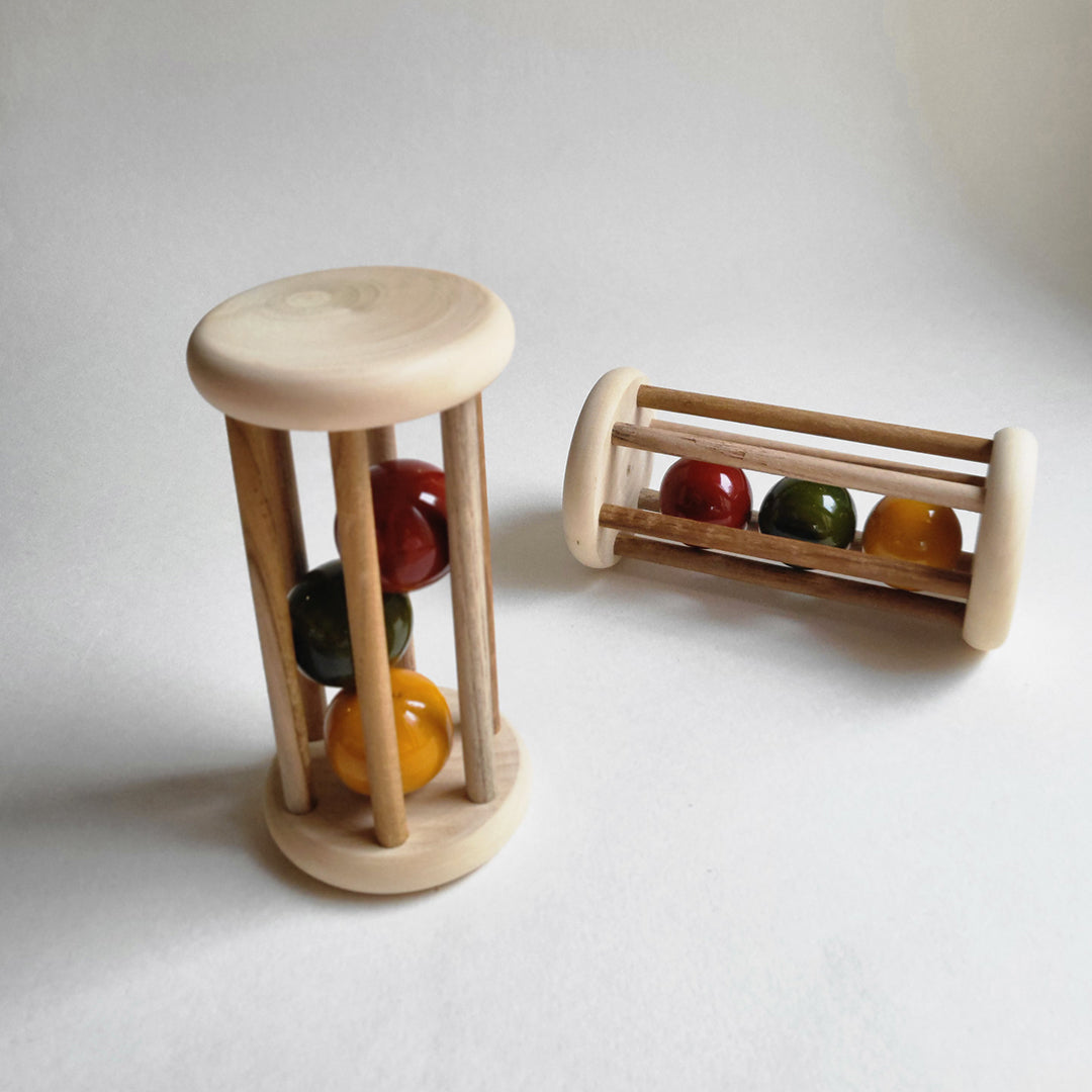 Gulab Tribe Handcrafted Wooden Rolling Rattle