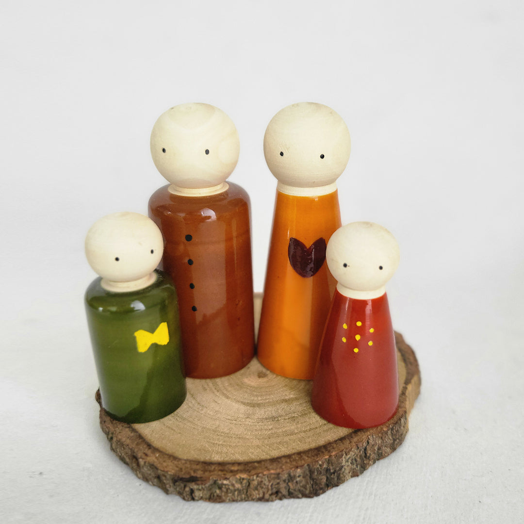 Gulab Tribe Handcrafted Wooden Family Set