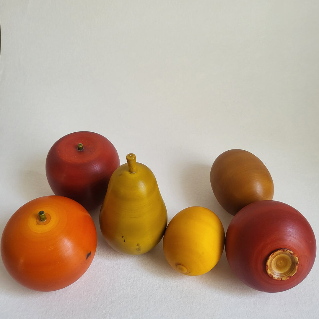 Gulab Tribe Handcrafted Wooden Fruit Set