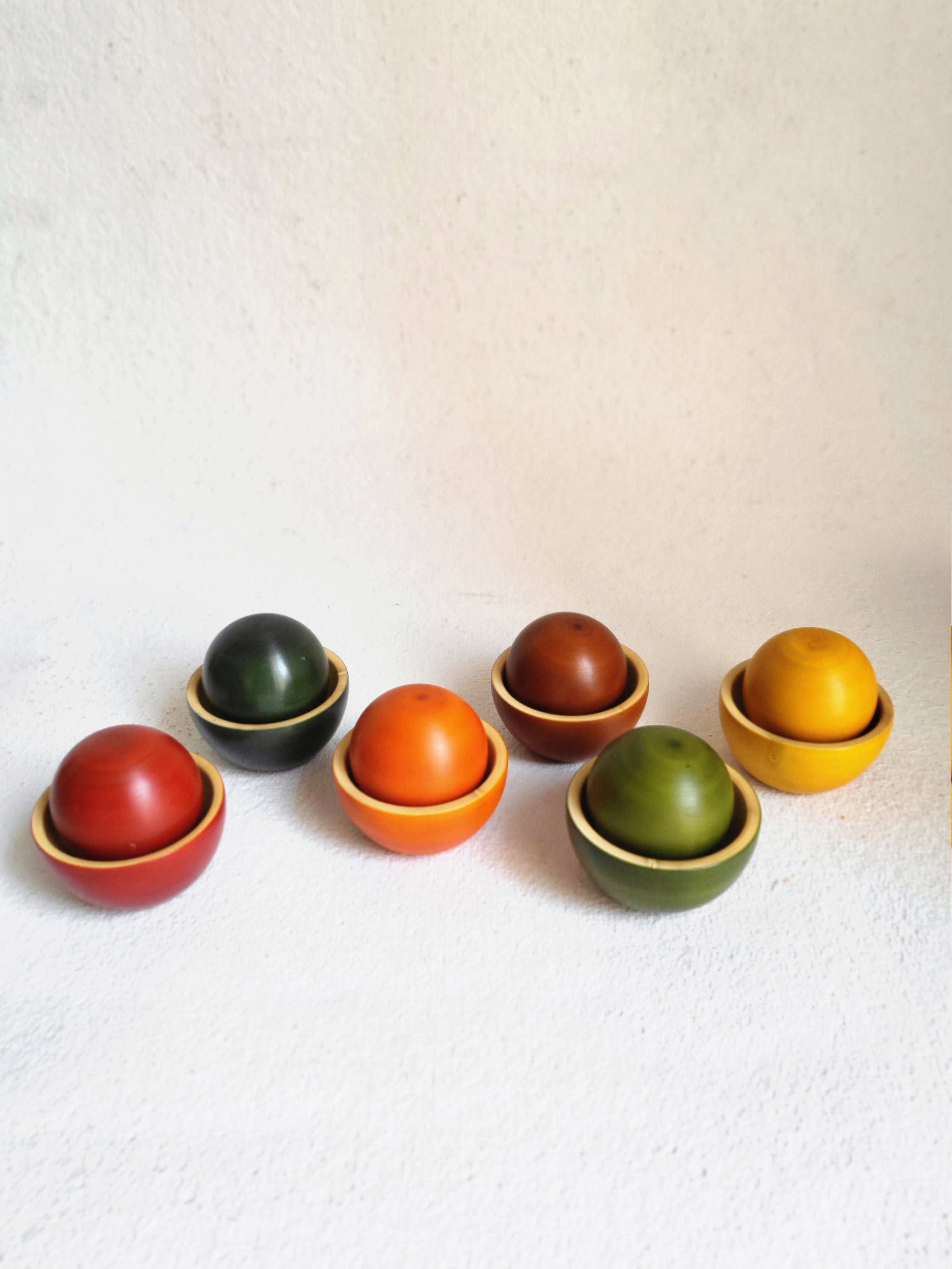 Gulab Tribe Handcrafted Wooden Bowls & Balls Sorter