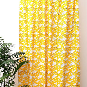 Gudgoodie 100% Cotton Canvas Curtains - Dinosaur Pals - FSCT010W13