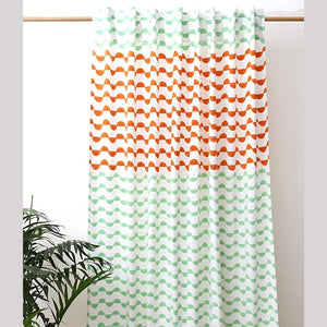 Gudgoodie 100% Cotton Canvas Curtains - Scallop Print - FSCT026W13