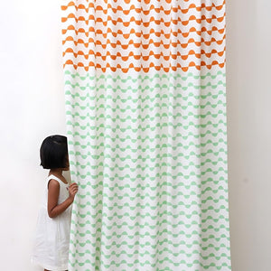 Gudgoodie 100% Cotton Canvas Curtains - Scallop Print - FSCT026W13